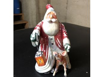 Santa And Deer Figure
