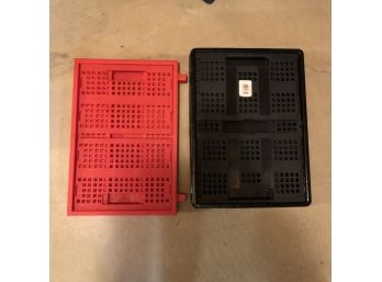 Set Of Two Collapsible Storage Bins