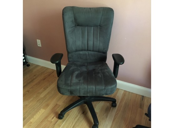 Leather Office Chair With Adjustable Height Seat And Arms