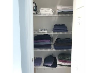 Closet Towel Lot: Blues And White