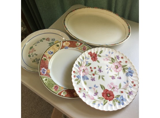 Vintage Platter And Plates