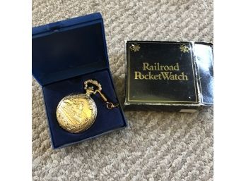 Railroad Pocket Watch Gift Item
