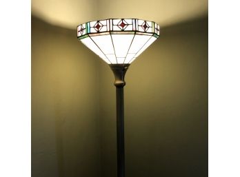 Floor Lamp With Glass Torchiere