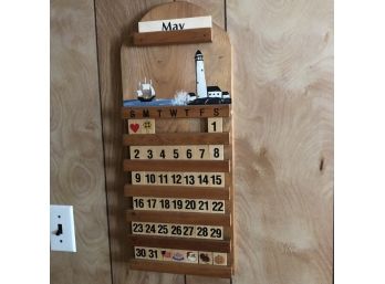 Vintage Wooden Calendar