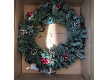 Holiday Wreath With Lights