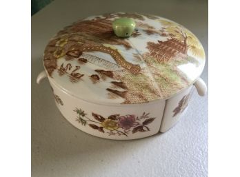 Vintage Divided Dish With Lid And Mini Ladles