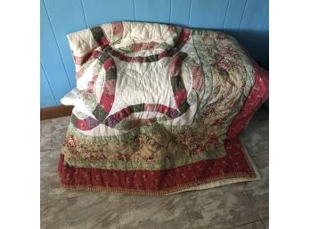 Red Patchwork Quilt (As Is)