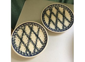 Boleslawiec Polish Pottery Plates - Set Of Two