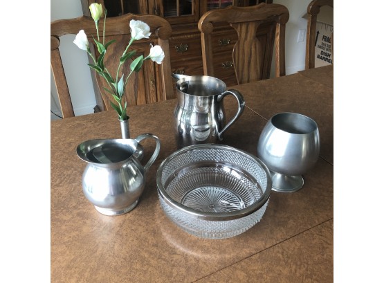 Pewter And Silverplate Lot