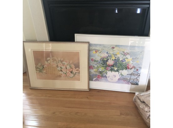 Set Of Two Framed Floral Art Prints