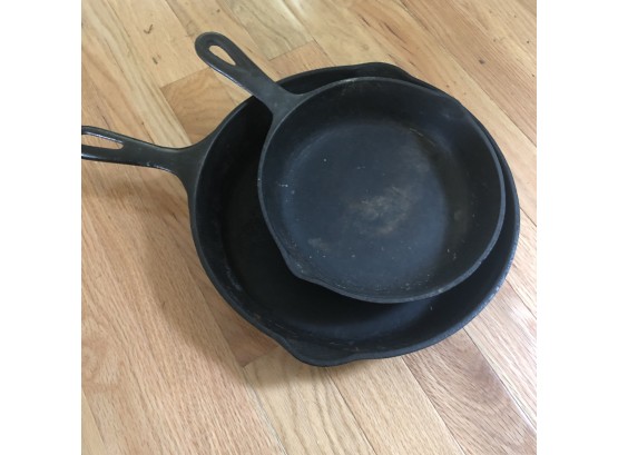 Set Of Two Cast Iron Pans