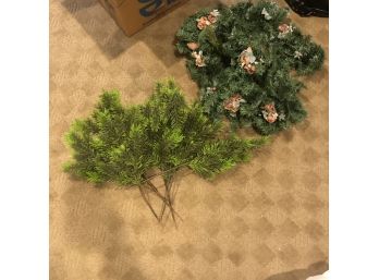 Garland And Faux Pine Stems