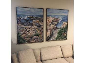 Maine Coast Paintings - Set Of Two - 40'x31'