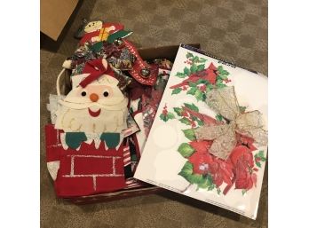 Christmas Box Lot With Window Clings