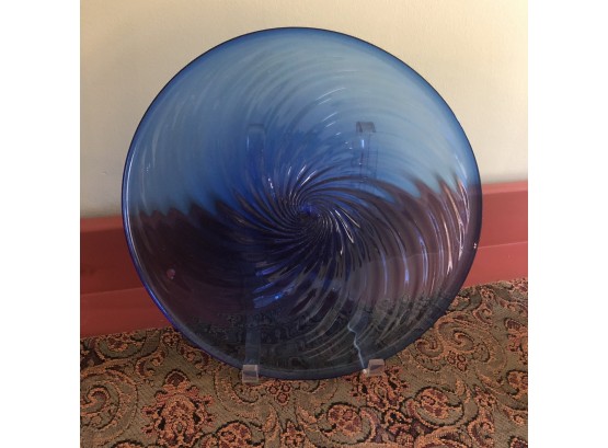 Decorative Blue Glass Suncatcher 11.5'