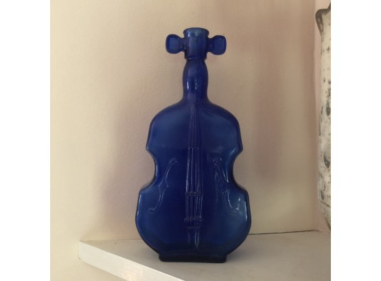 Cobalt Blue Glass Cello/Violin Bottle