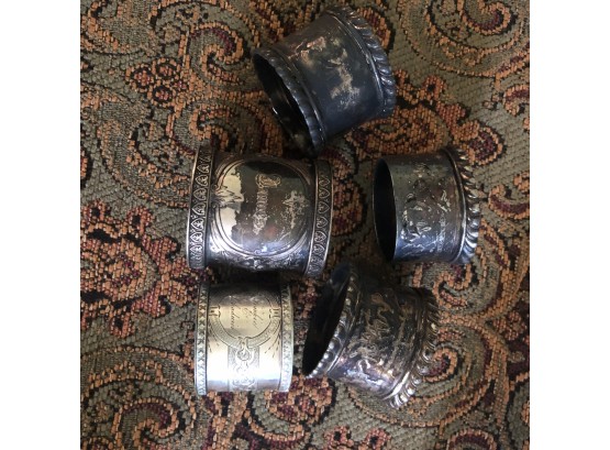 Assorted Silverplate Napkin Rings