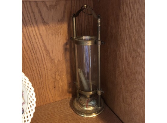 Metal Candle Holder With Glass Insert