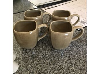 Set Of 4 Square Tag Mugs