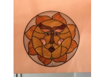 Stained Glass Sun Wall Decoration 19'