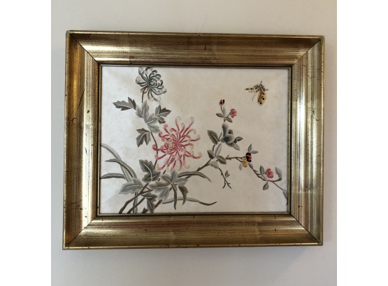 Embroidered Panel In A Gold Frame