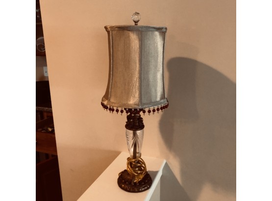 Lamp With Beaded Shade