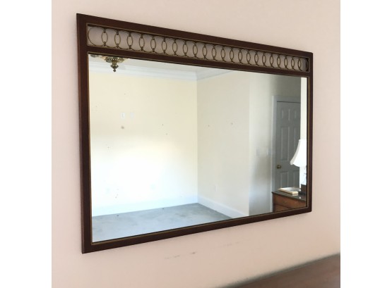 Vintage Mirror With Gold Ring Trim