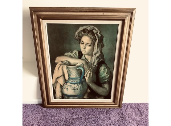 Large Framed Print Of A Woman 37'x30'