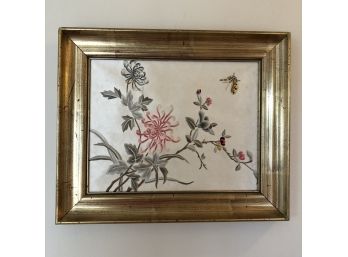 Embroidered Panel In A Gold Frame