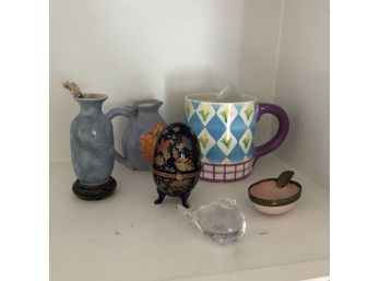 Assorted Ceramic With Lladro Vase (as Is)