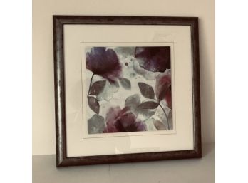 Framed Print With Purple Flowers