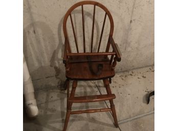 Child's Wooden High Chair (no Tray)