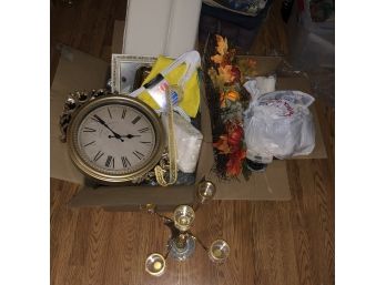 Assorted Decorative Items In Two Boxes