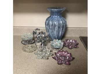 Ceramic Glass And Decorative Glass Candleholders
