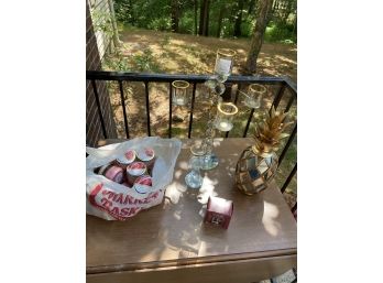 Mixed Candle And Candleholder Lot