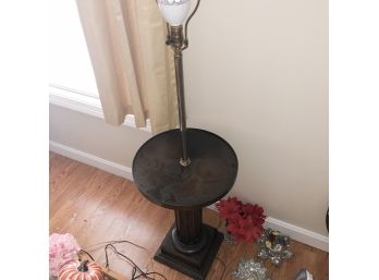Floor Lamp With Pedestal Table Base