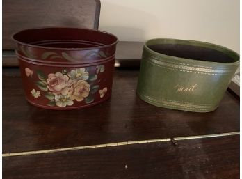 Set Of Two Decorative Containers