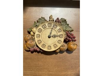 Clock With Fruit Motif