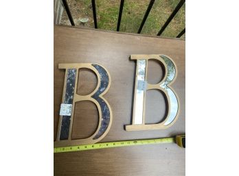 Pair Of Decorative Letters 'b'