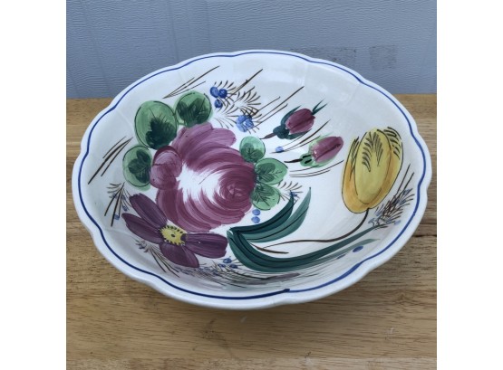 Vintage Handpainted Floral Bowl
