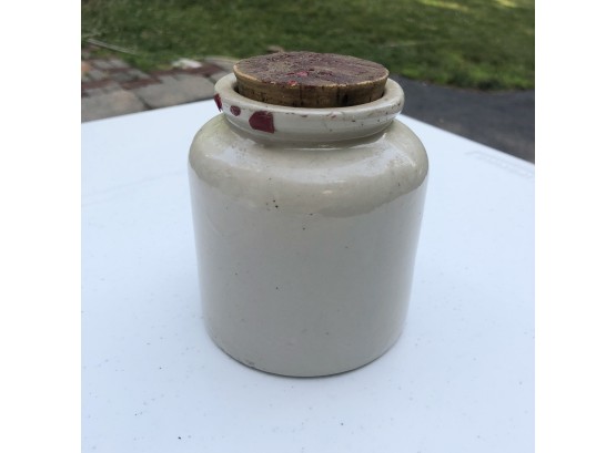 Small Stoneware Crock With Cork