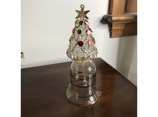 Glass Christmas Tree Bell