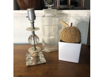 Crystal Lamp And Other Decorative Items