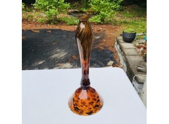 Tall Glass Pedestal Vase