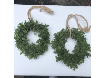 Faux Greenery With Rope Hangers