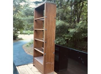 Tall Bookshelf With Glass Shelves And Drawer