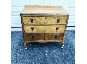 Vintage Dresser With Drawers And Cabinet
