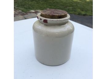 Small Stoneware Crock With Cork