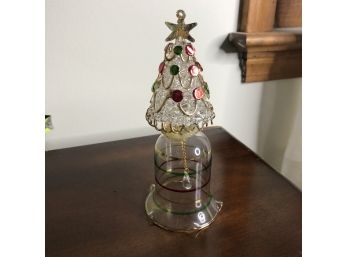 Glass Christmas Tree Bell