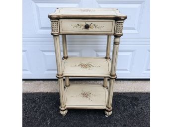 Floral Stenciled Entryway Table